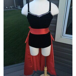 Kelle Dance Costume Black Red Jazz Musical Theatre Size TEEN (XS) See Size Chart